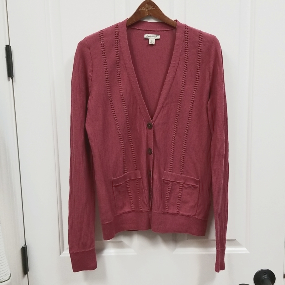 Lucky Brand dusty rose cardigan sz S
